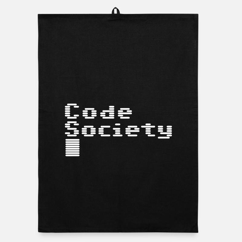 Code Society - Organic Geschirrtuch - Schwarz