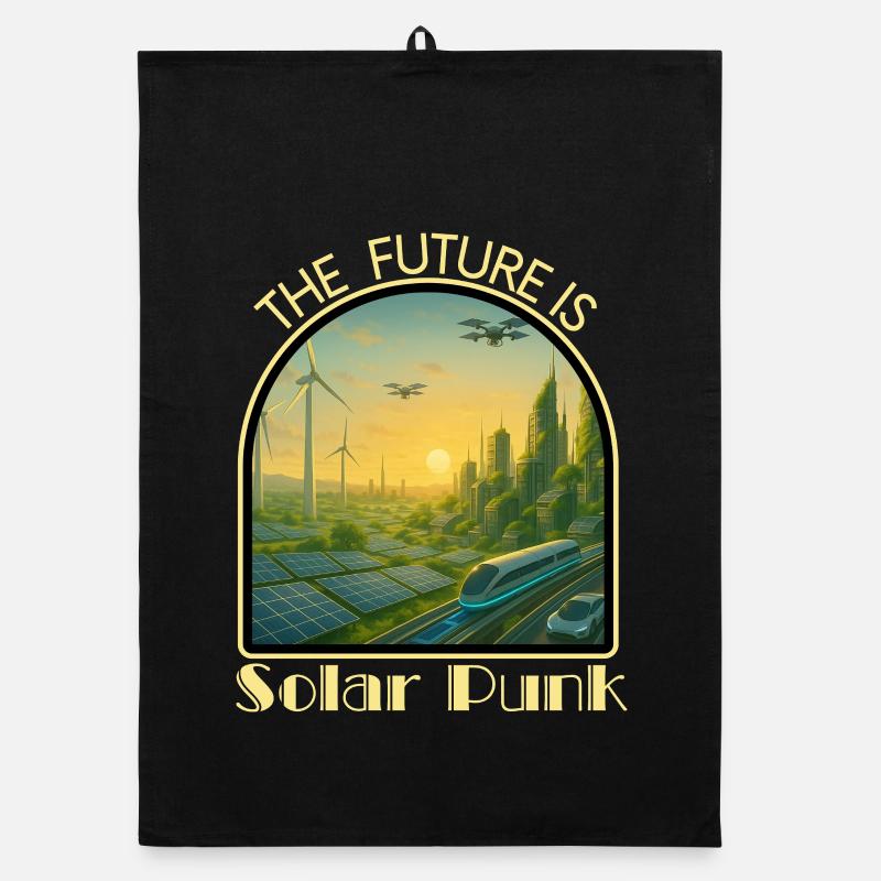 Solar-Punk-Stadt Organic Geschirrtuch