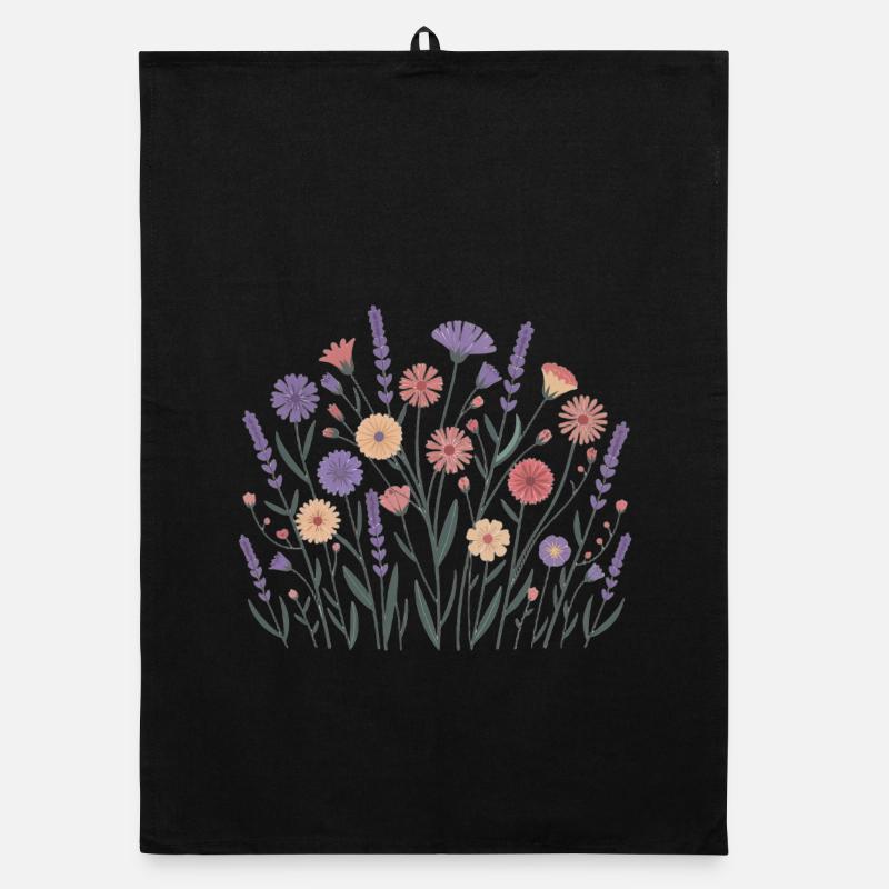 Boho Wildflowers – Blooming Harmony Organic dish towel