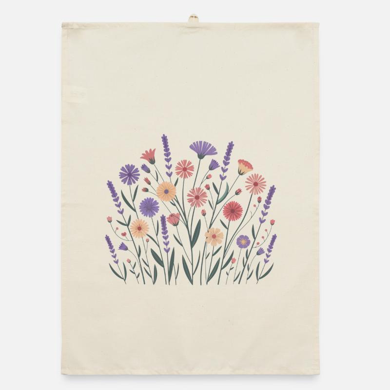 Boho Wildblumen – Blühende Harmonie Organic Geschirrtuch