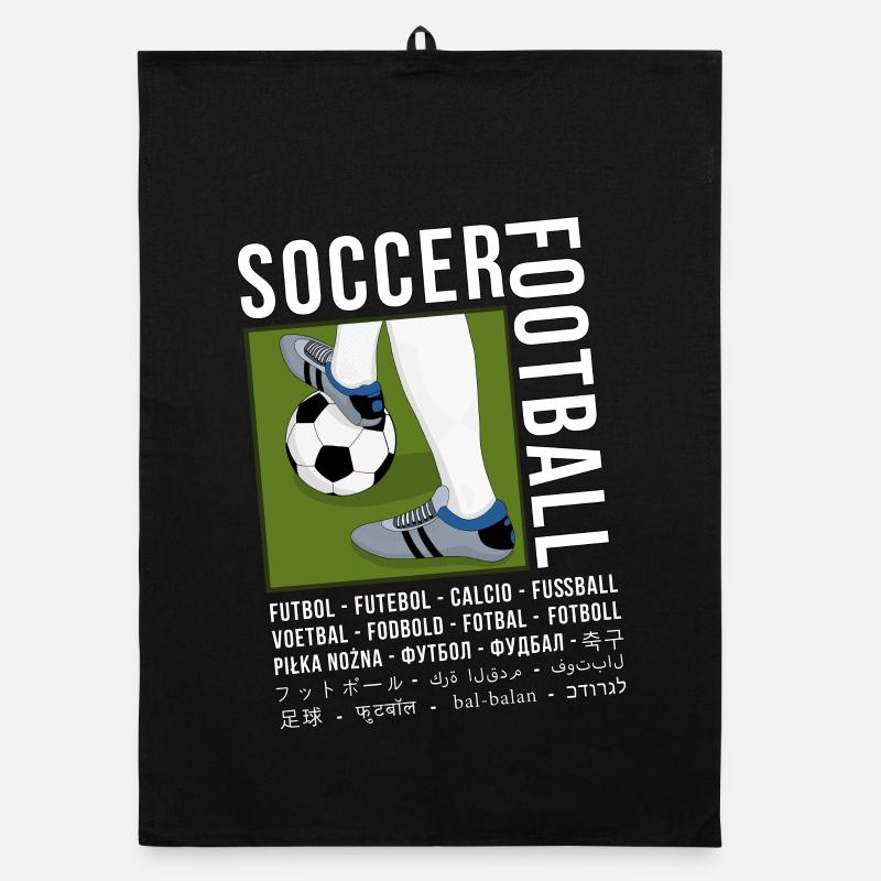 Football dans différentes langues Torchon bio