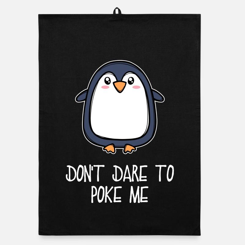 Antarktis Tier süß Pinguin Seevogel Statement Organic Geschirrtuch