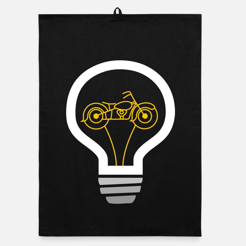 Moto à l’intérieur de l’ampoule Torchon bio