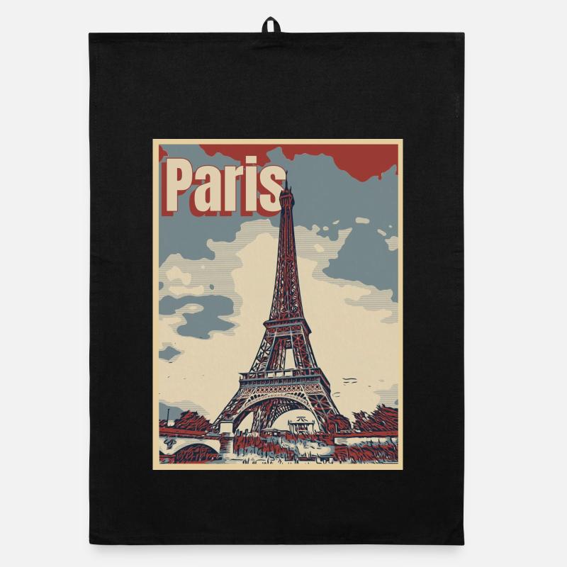 Paris Stadt der Liebe Organic Geschirrtuch
