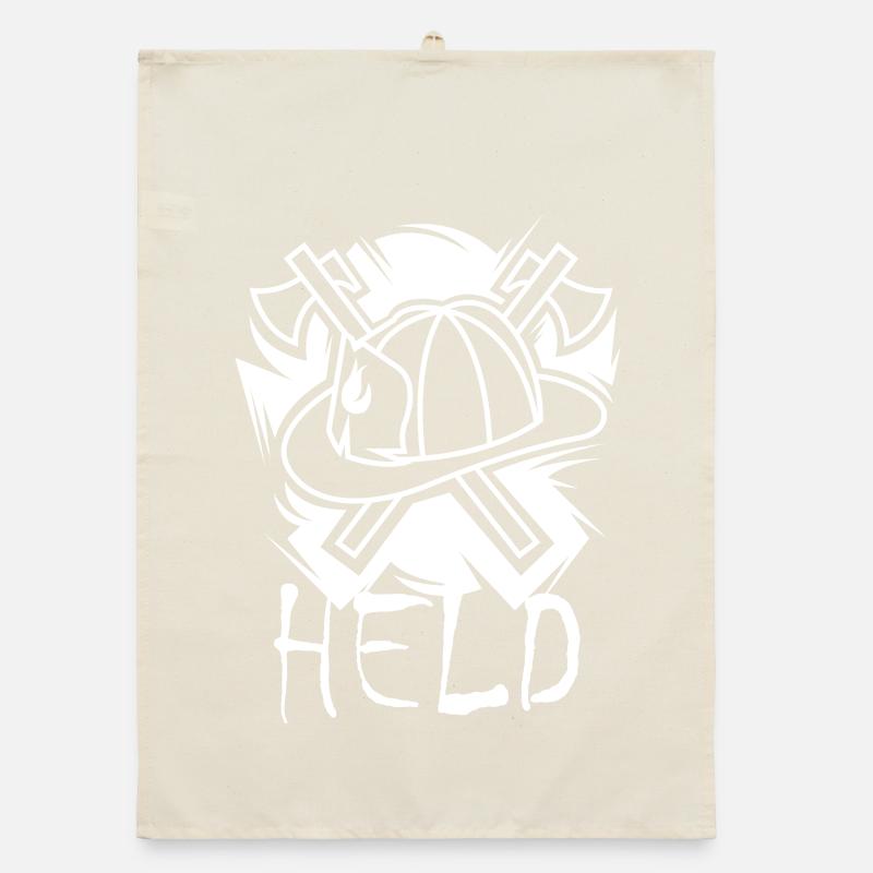 Icône de héros de pompier Logo d’icône de hache de pompier Torchon bio