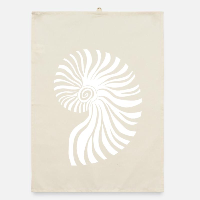 Contrasting spiral nautical pattern Organic dish towel