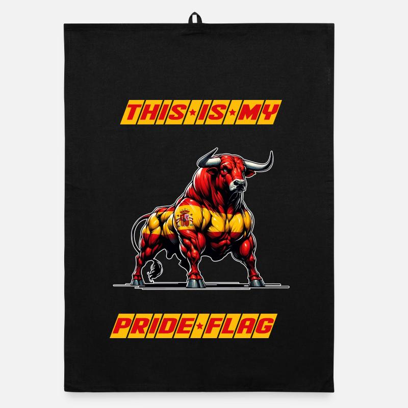 Das ist meine stolze Flagge Spanien Organic Geschirrtuch