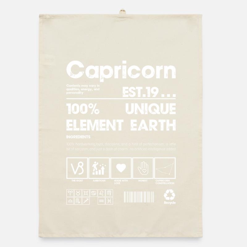 Steinbock erdgebunden 100% Element Organic Geschirrtuch