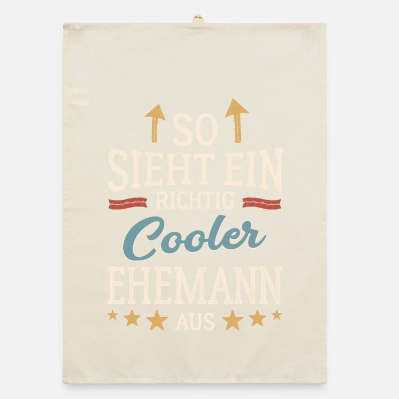 So sieht ein cooler Ehemann aus Partner Gatte Organic Geschirrtuch