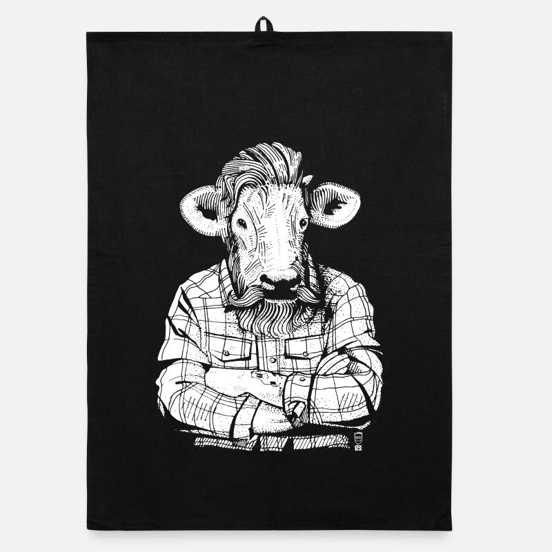 Mister Boeuf (version blanche) Torchon bio