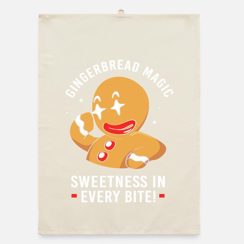 Gingerbread man Christmas gingerbread Organic dish towel