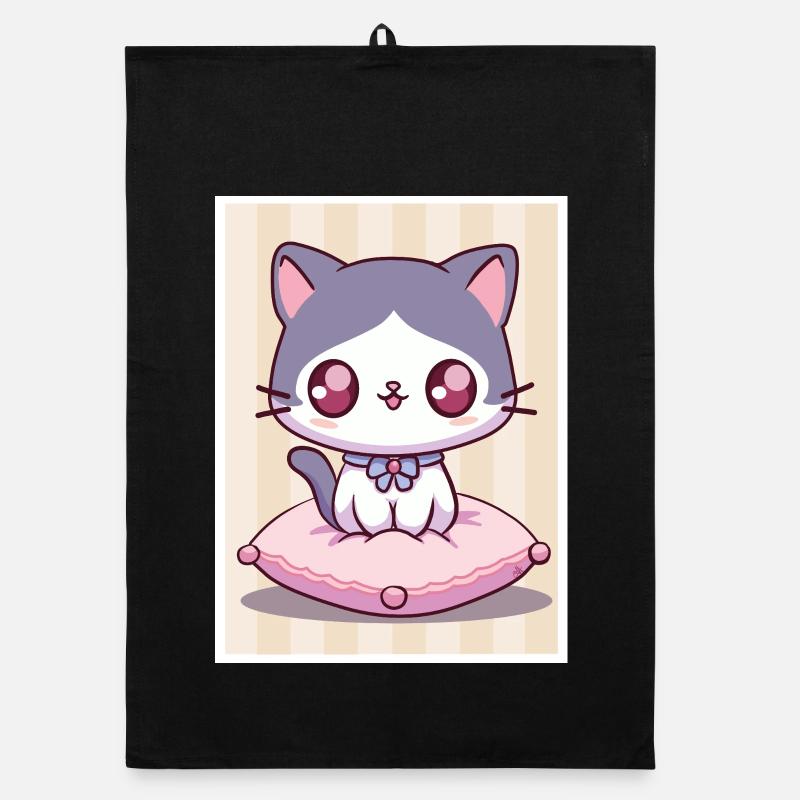 Chaton kawaii Torchon bio