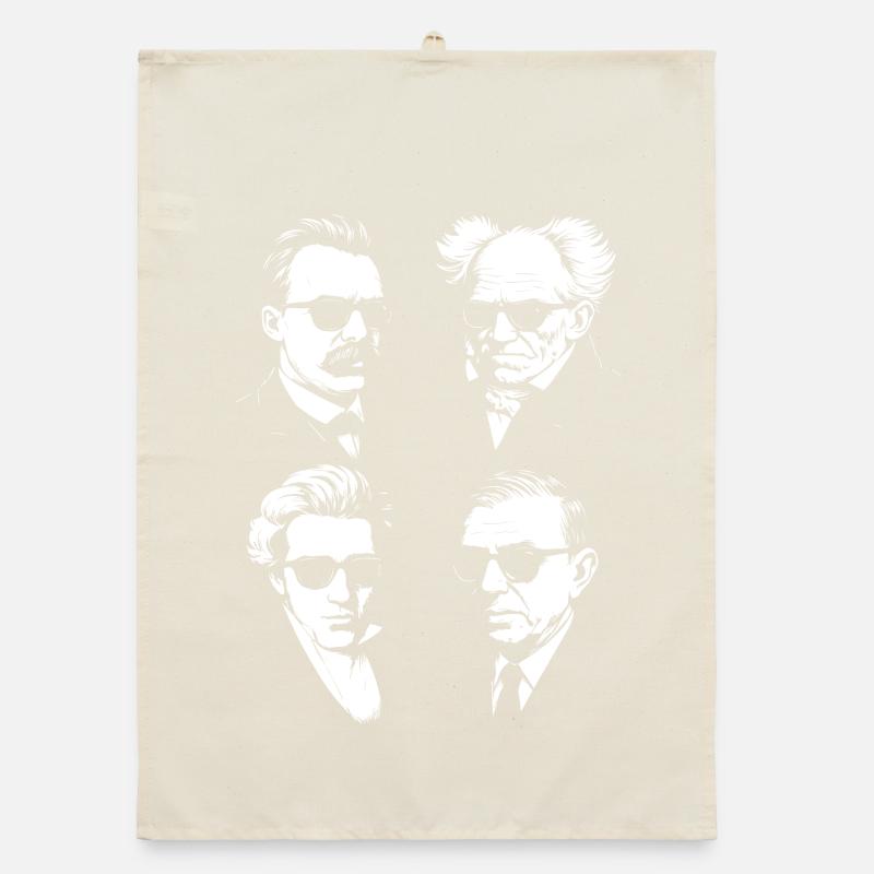 Existentialism philosophy design Organic dish towel