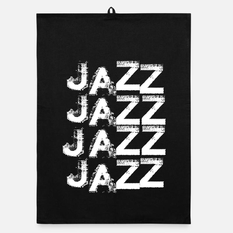Jazz-gestapelte Typografie Organic Geschirrtuch