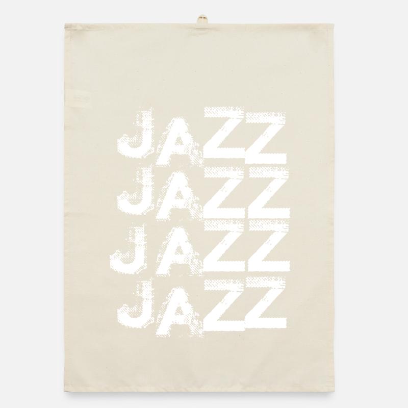 Jazz Stacked Typography Organic dish towel