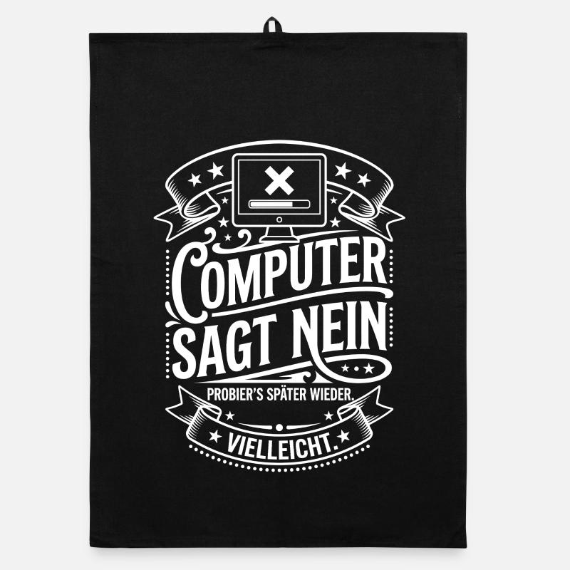 Computer Says No Meme Shirt Organic dish towel