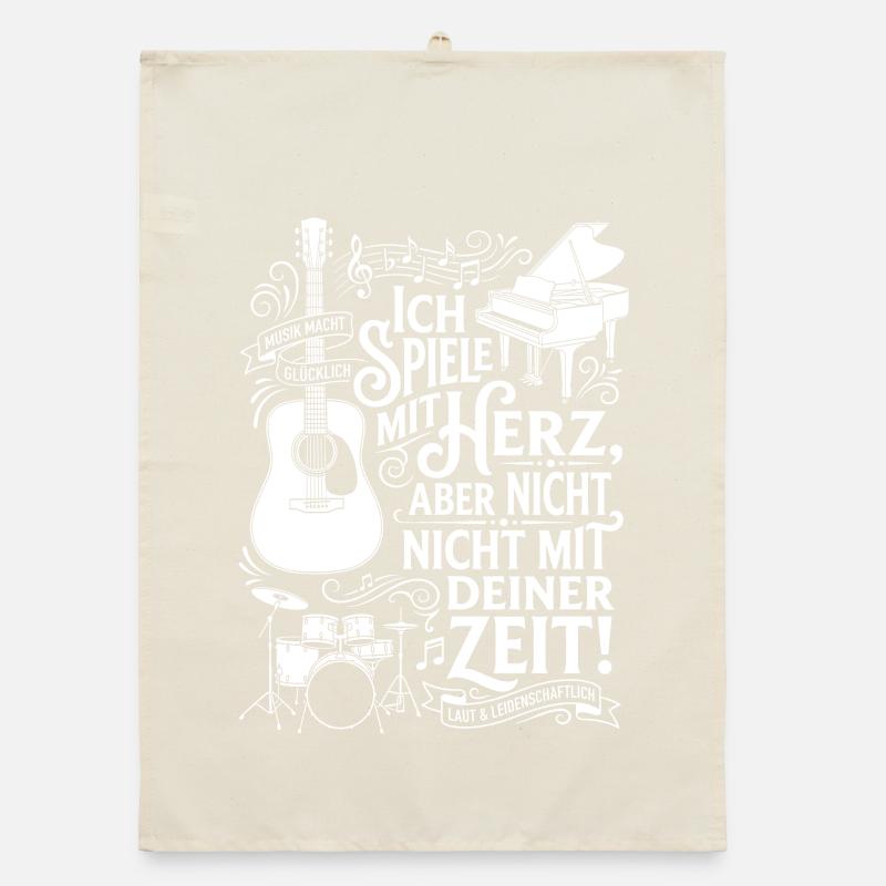 I play with heart, not with your time Organic dish towel