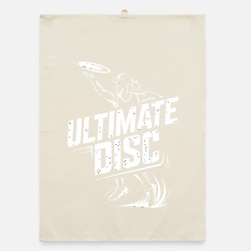 Ultimate Disc Frisbee Player Throwing Action For Organic dish towel