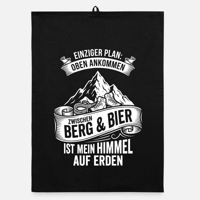 Zwischen Berg und Bier Organic Geschirrtuch