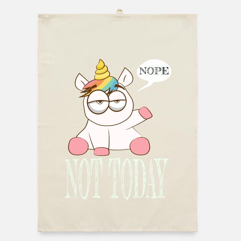 Schlummerndes Einhorn Not Today Organic Geschirrtuch