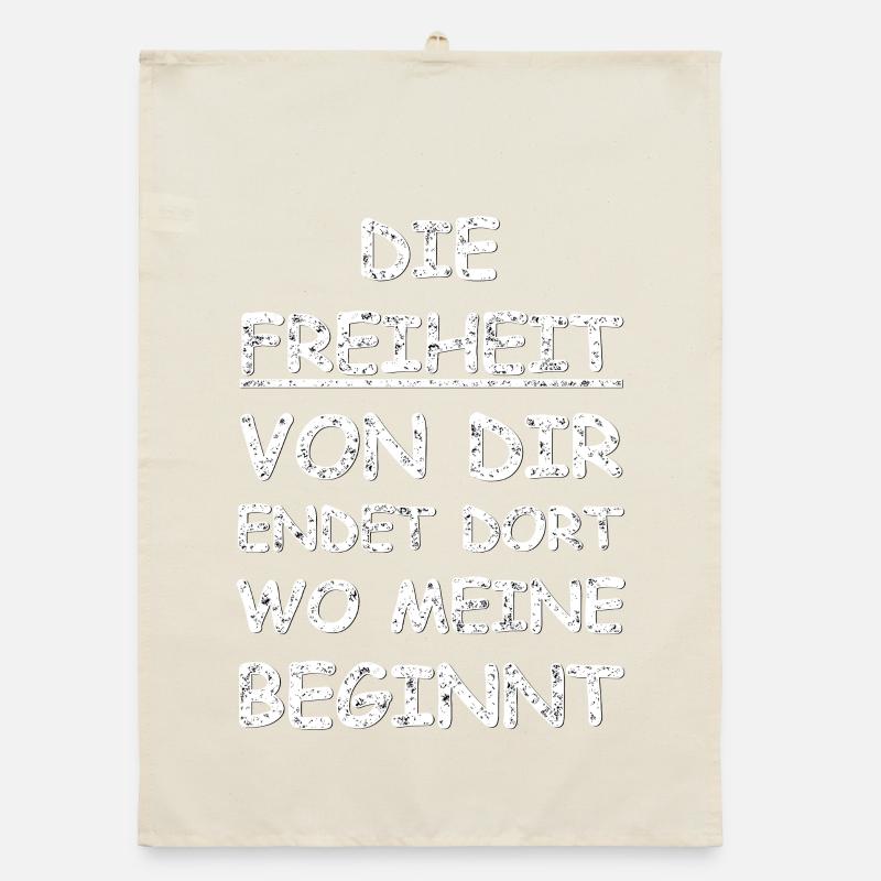 Funny saying: Freedom, Basic Law Organic dish towel