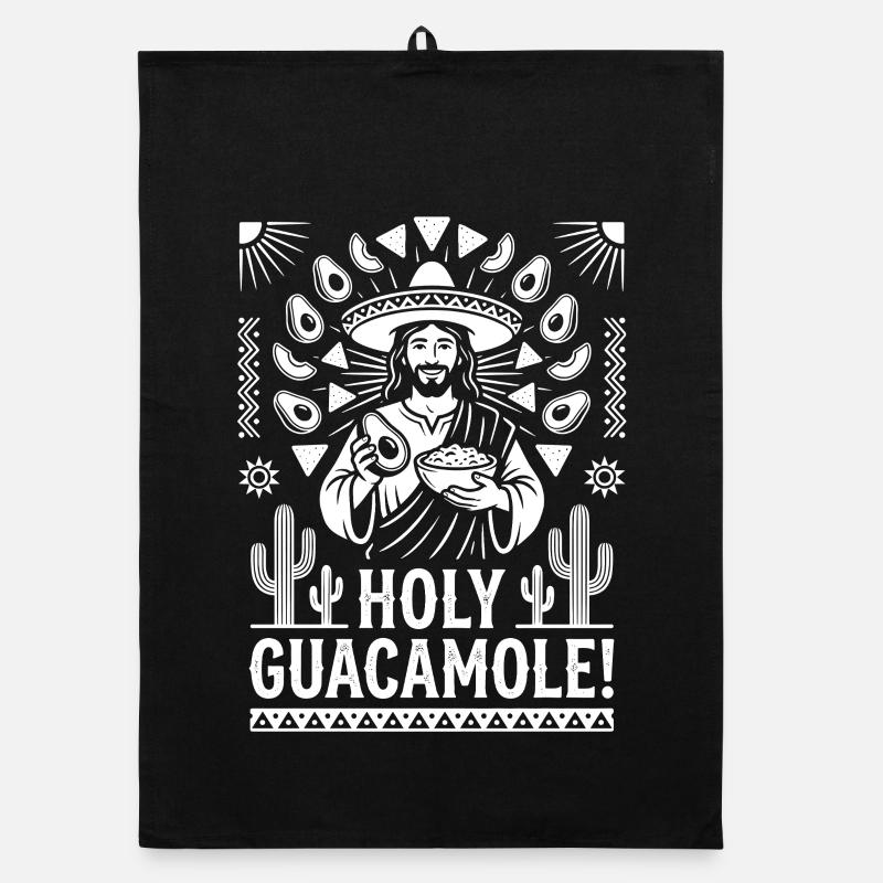 Holy Guacamole Funny Jesus Design Organic Geschirrtuch