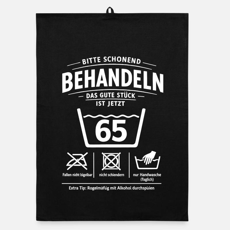 65th Birthday Treat Gently Speed Limit Organic dish towel