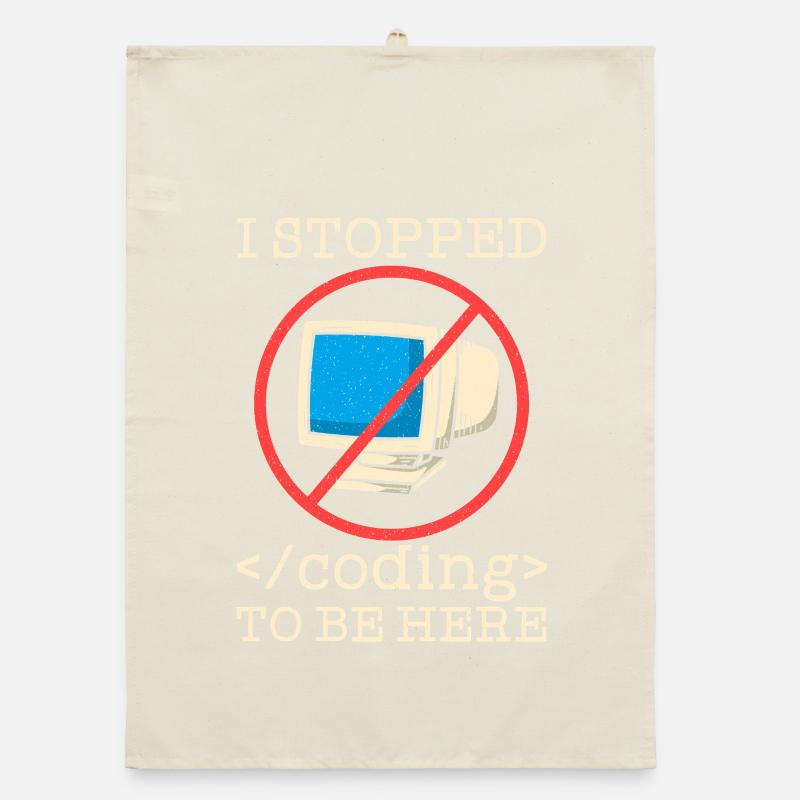 Coding funny saying programmer Organic dish towel