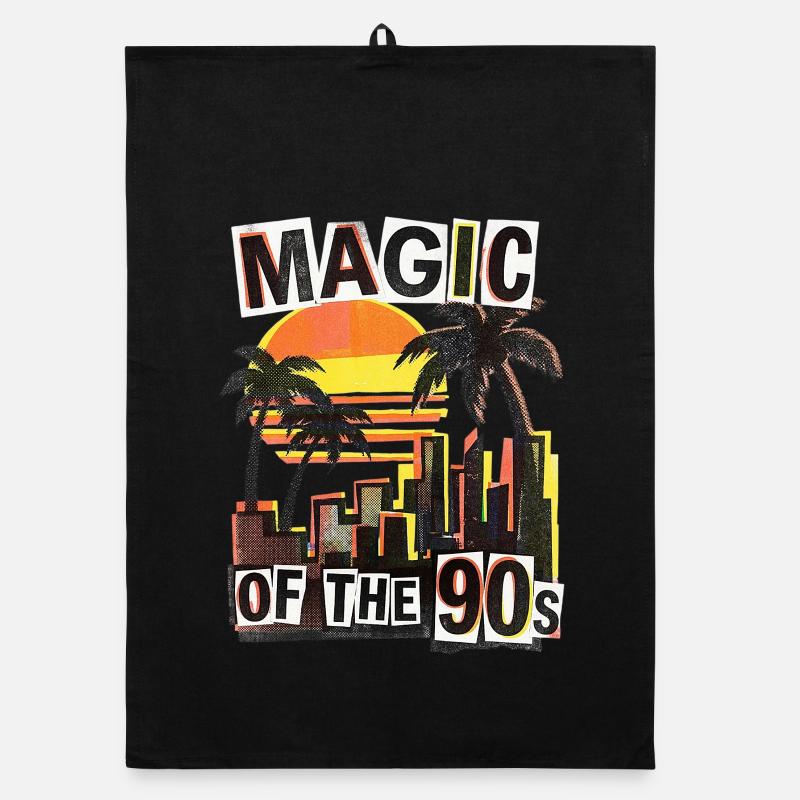 90s Retro Vintage Organic Geschirrtuch