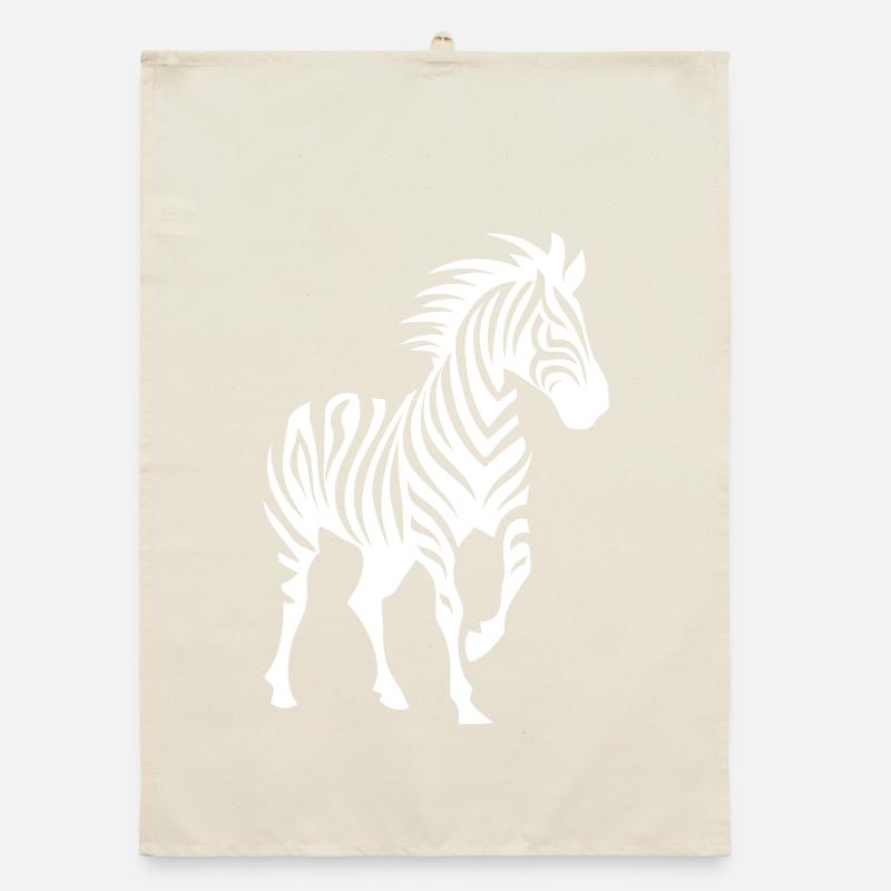 Silhouette Zebra Noir & Blanc Torchon bio