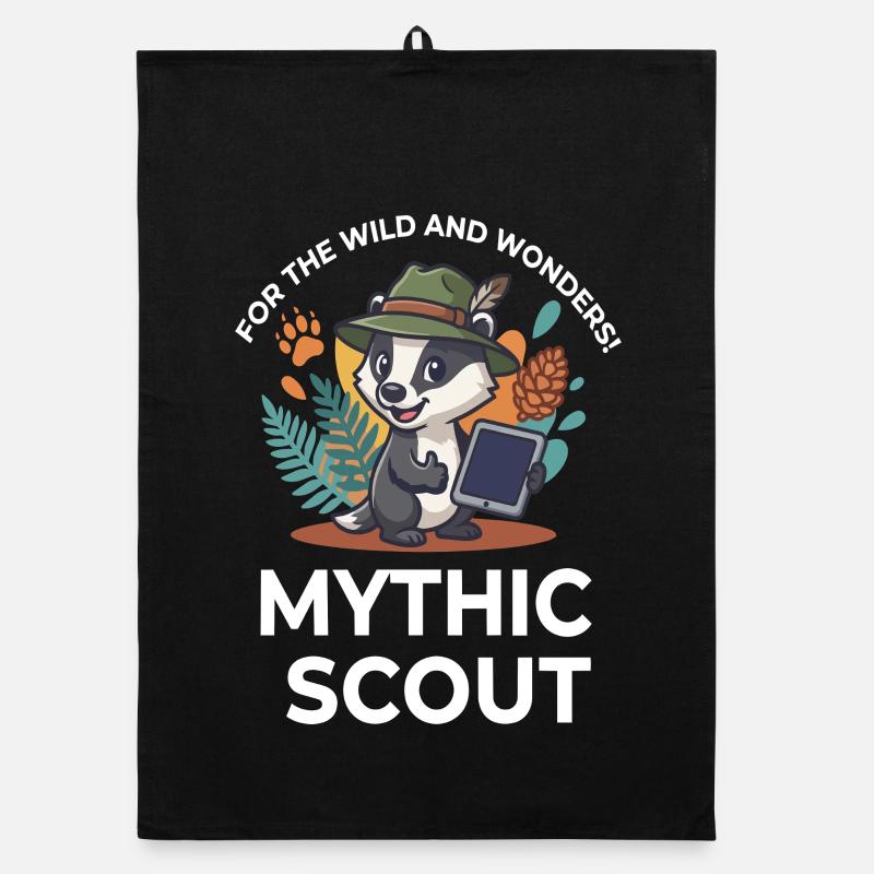Mythisches Pfadfinder-Dachs-Wild und Wunder-Design Organic Geschirrtuch