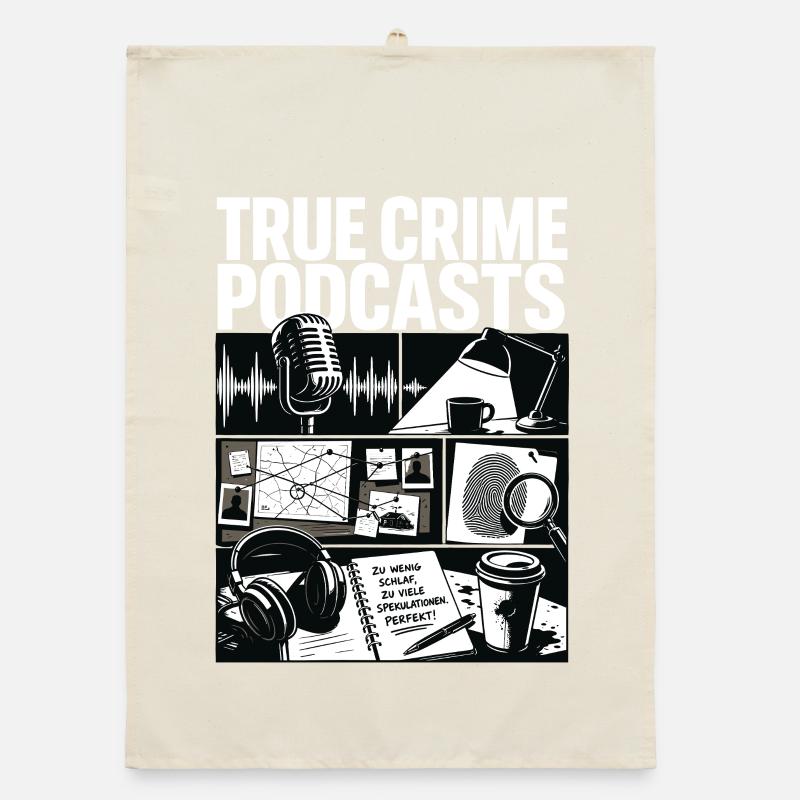 True Crime Podcast Ermittler Organic Geschirrtuch