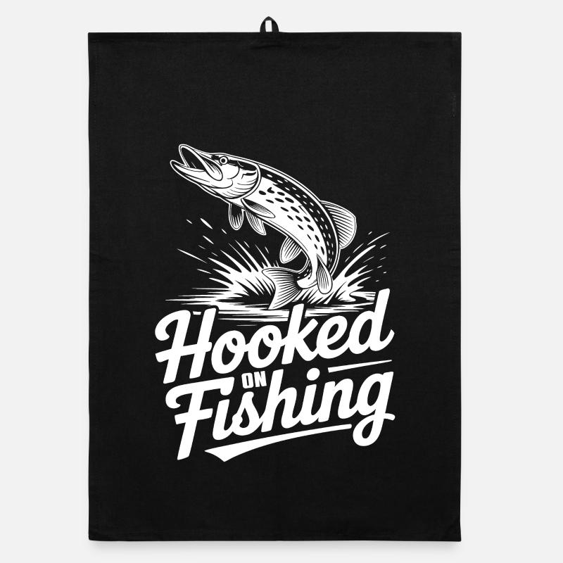 Hooked on Fishing Organic dish towel