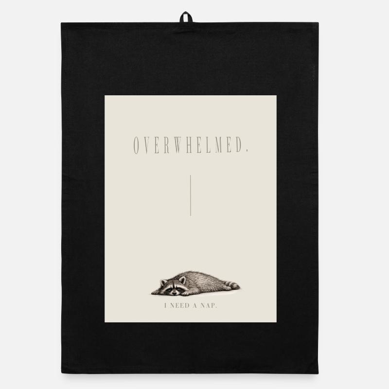 Overwhelmed Raccoon Meme Organic Geschirrtuch