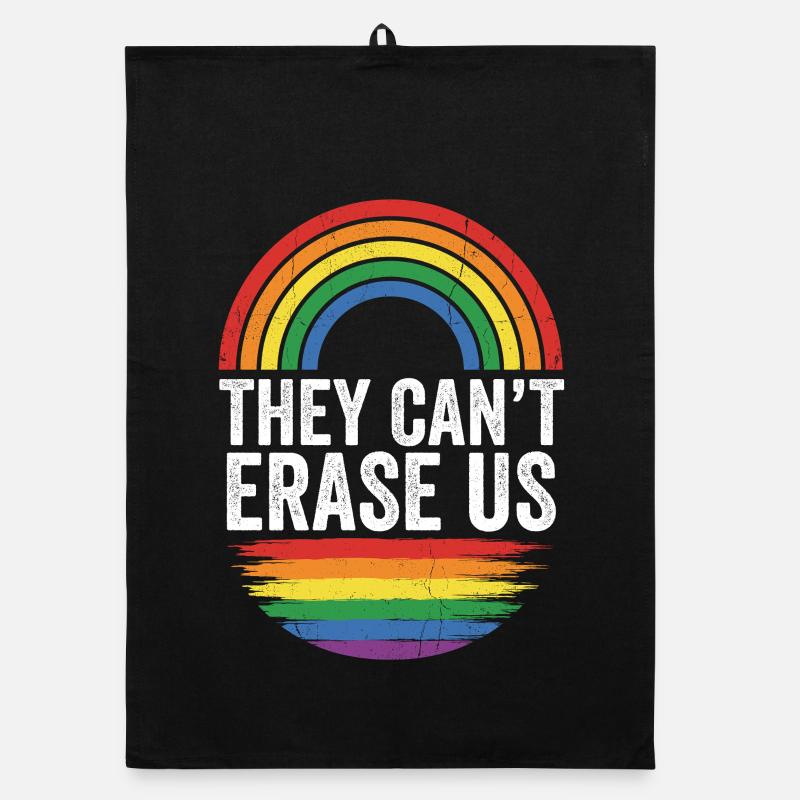 Mois de la fierté LGBTQ - Ils ne peuvent pas nous effacer Torchon bio