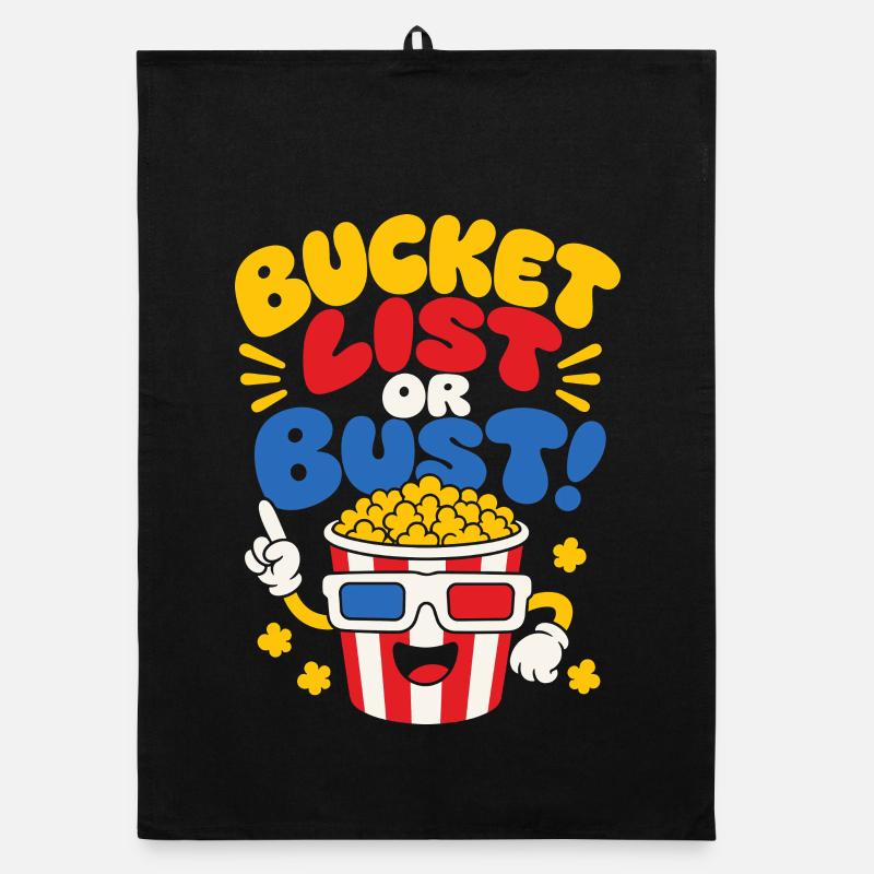 Movies Solve Everything Popcorn Organic Geschirrtuch