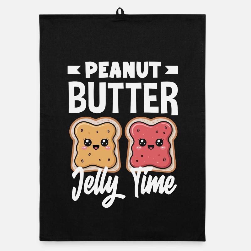 Peanut Butter & Jam Partner Look Design Organic dish towel