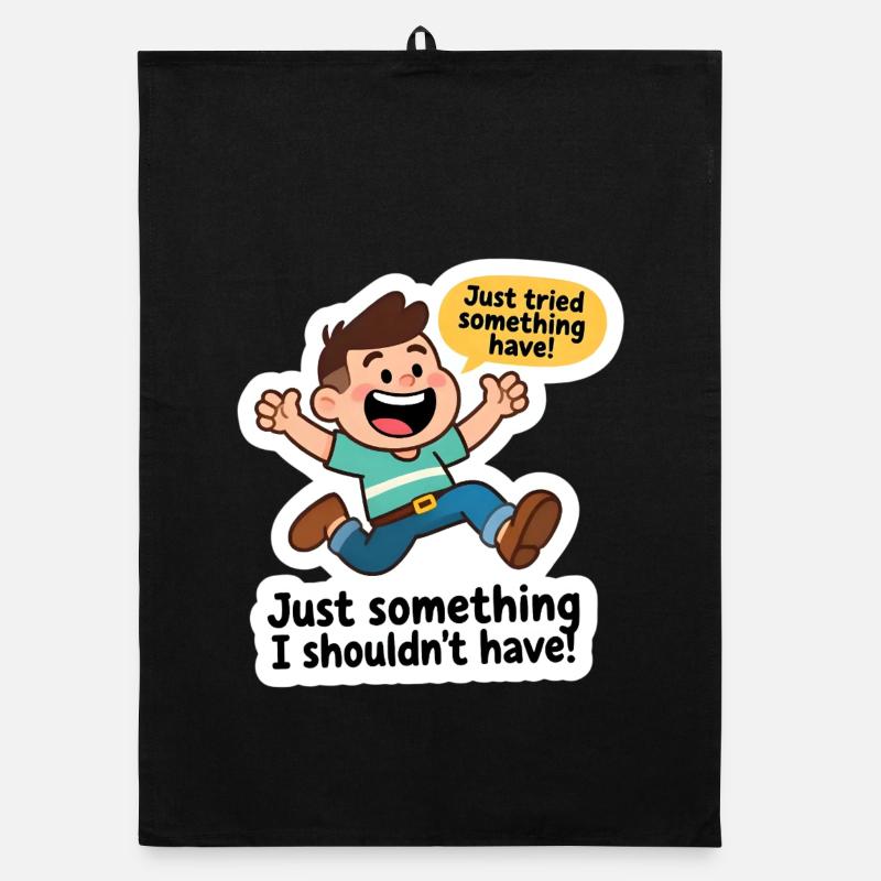 I probably shouldn't have done that! - Organic dish towel - black