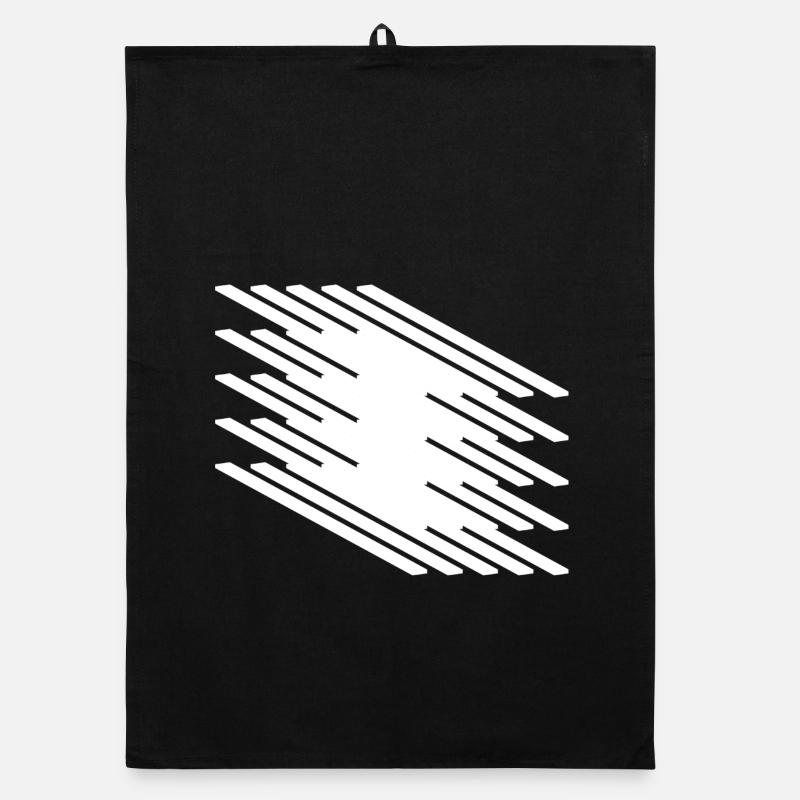 Motif de lignes dynamiques abstrait Torchon bio