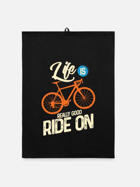 Cycling - Organic dish towel - black - Front