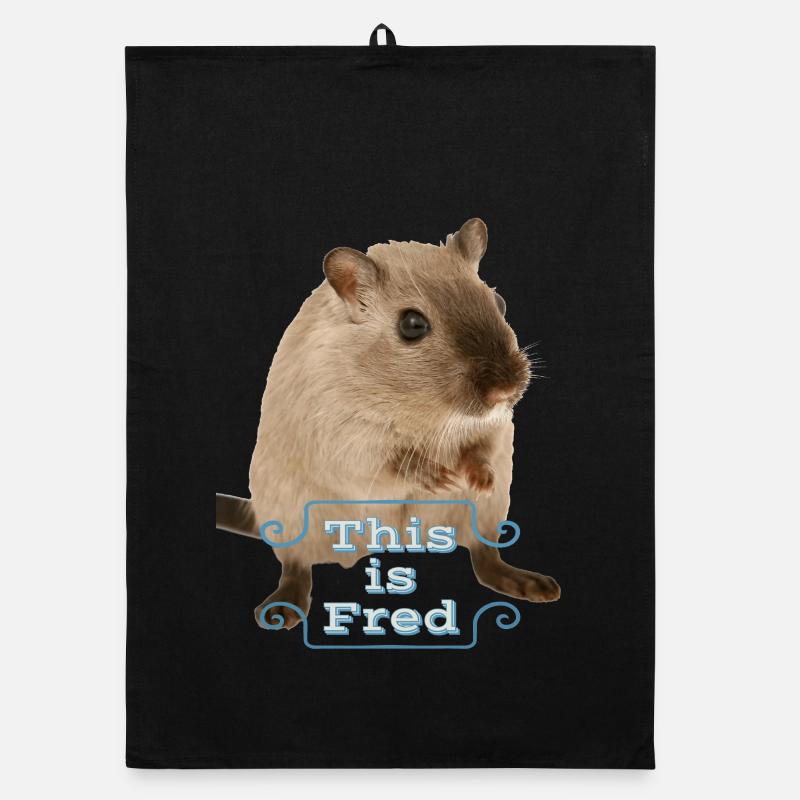This is fred funny sweet mouse gift idea Organic dish towel