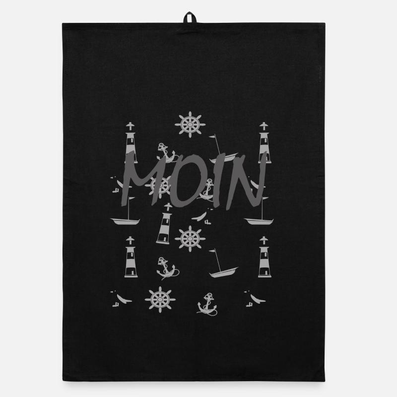 Maritime Symbole Moin Organic Geschirrtuch
