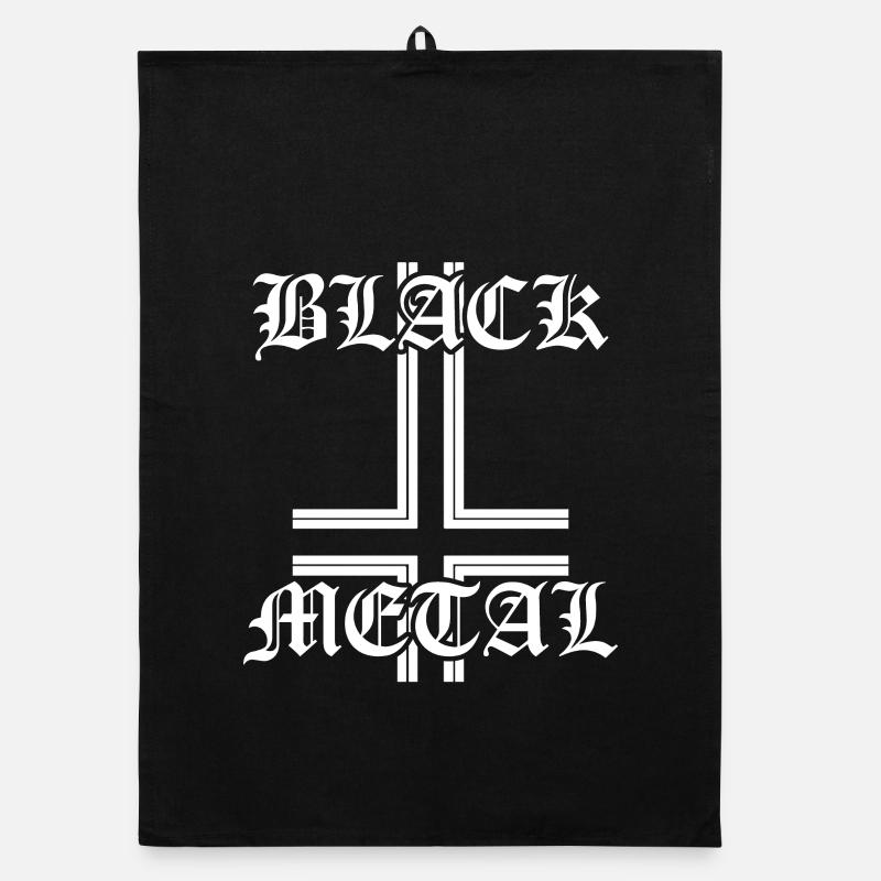 Black Metal headbanger antichrist pentagramm hexer Organic Geschirrtuch