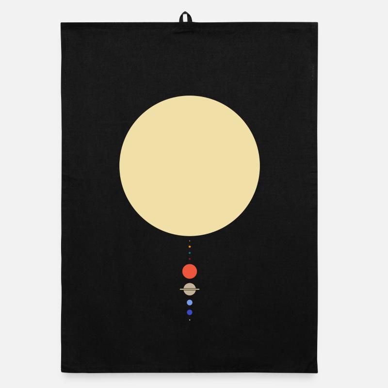 Minimal Solar System Organic dish towel