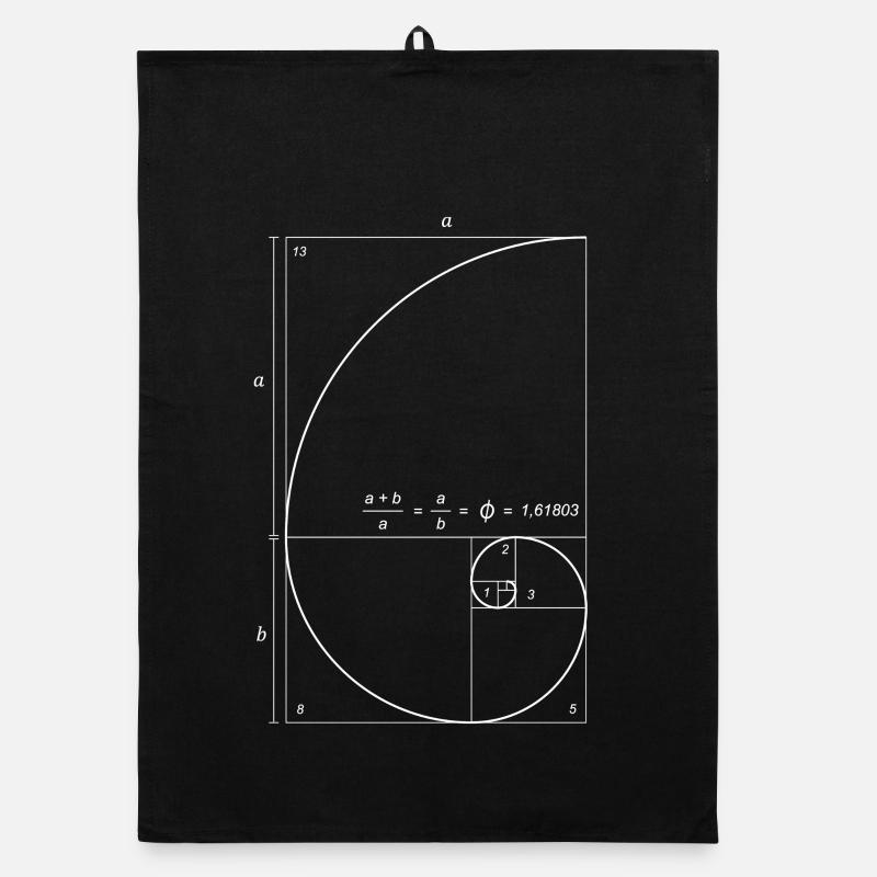 Golden Ratio Geometry Organic dish towel