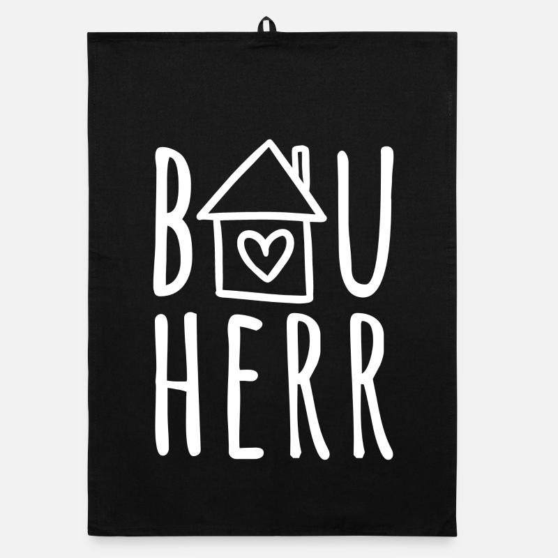 Hausbau Haus bauen Baustelle Eigenheim Bauherr Organic Geschirrtuch