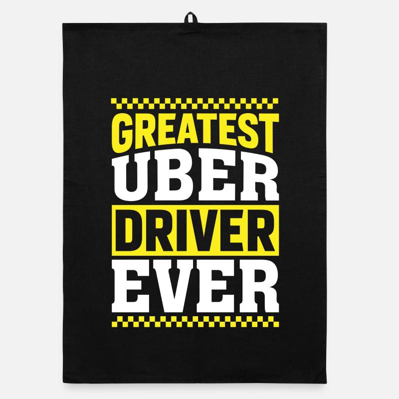Grand motif de chauffeur Uber Torchon bio