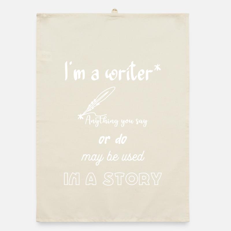 I'm a writer Organic dish towel