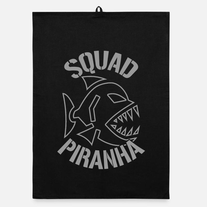 Skeletal Warrior Shark Organic dish towel