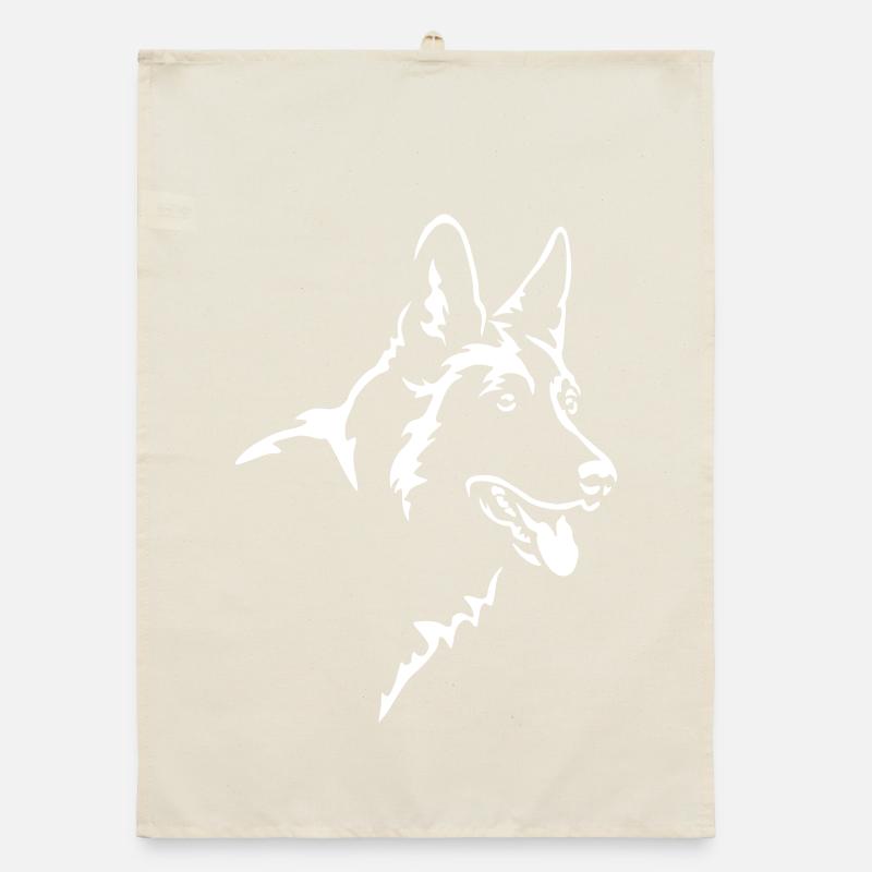 German Shepherd Head "Black Edition" Organic dish towel